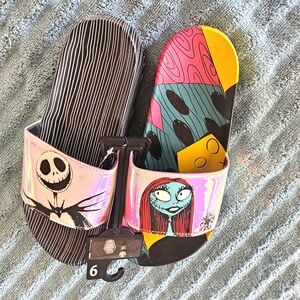 New Ground Up Nightmare Before Christmas Womens slides size 9